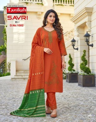 Tanishk Savri Vol 1 Roman Embroidered Kurti Pant with Dupatta kurti pant with dupatta Catalogs
