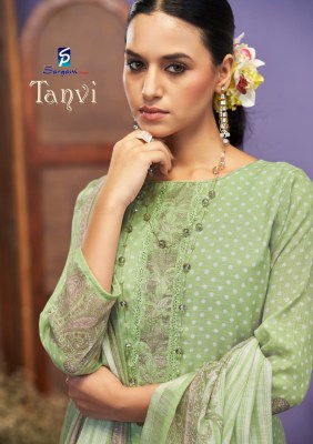 Tanvi by Sargam Pure Lilen Digital Prints With Elegant Embroidery Work unstitched dress material catalogue with affordable rate Amavi