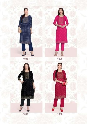 Tara vol 1 by Suryajyoti Reyon Cotton Foil Printed handwork kurti collection in affordable rate kurtis catalogs