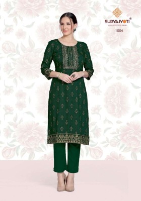Tara vol 1 by Suryajyoti Reyon Cotton Foil Printed handwork kurti collection in affordable rate kurtis catalogs