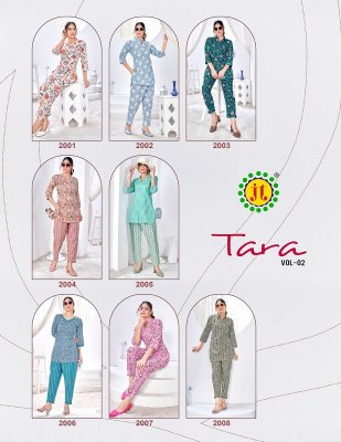 Tara vol 2 by JT Pure cotton printed co ord set catalogue at affordable rate Size wise Combo Set
