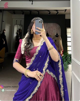 Tarika South Indian Grace Premium Narayan Pattu Exquisite Zari Weaving And Georgette Dupatta 2023 Pink  Colour Lehengha Choli Wholesale lehenga choli