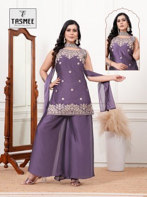 Tasmee Sajni Vol 1 Girls 3 Piece Kurti Pant With Dupatta Dress Rangoli Embroidery Suit with Dupatta And Plazzo Wholesale kurti pant with dupatta Catalogs