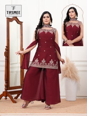 Tasmee Sajni Vol 1 Girls 3 Piece Kurti Pant With Dupatta Dress Rangoli Embroidery Suit with Dupatta And Plazzo Wholesale kurti pant with dupatta Catalogs