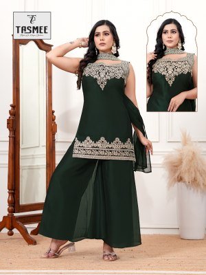 Tasmee Sajni Vol 1 Girls 3 Piece Kurti Pant With Dupatta Dress Rangoli Embroidery Suit with Dupatta And Plazzo Wholesale kurti pant with dupatta Catalogs