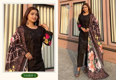 Tasrif by Shree Fab pure cambric cotton with heavy self embroidery dress material at affordable rate dress material catalogs
