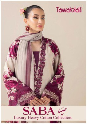 Tawakkal Fabrics Saba Luxury Heavy Cotton Collection Pure Cotton Ready Made Ethnic Wear Wholesale readymade suit catalogs