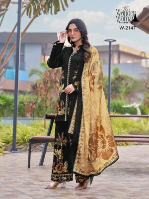 The Wonder Woman Designer Studio W-2147 Kurti Pant with  Dupatta  Size wise Combo Set
