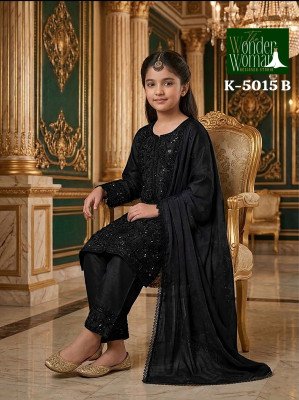 The Wonder Woman Designer Studio K-5015 A & B Kids Star Georgette Embroidered 6-Piece Set Size wise Combo Set
