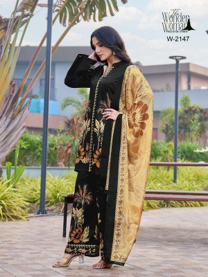 The Wonder Woman Designer Studio W-2147 Kurti Pant with  Dupatta  Size wise Combo Set