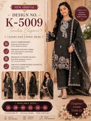 The Wonder Woman K-5009 Kids Designer Festive Suit Set Size wise Combo Set