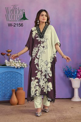 The Wonder Women Designer Studio W-2156 Imported Kaftaan with Bottom kurtis catalogs