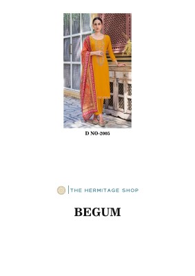 The hermitage shop and begum vol 2 pure viscose unstitched suit catalogue at low rate  salwar kameez catalogs