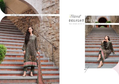Itrana present Lalita cotton satin heavy digital printed hand work unstitched suit material catalogue at amaviexpo salwar kameez catalogs