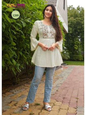 Tips And Tops Bubbly Vol 12 Heavy Rayon Embroidery Work Tunic Short top collection  kurtis catalogs