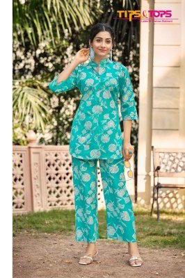 Tips And Tops Cotton Trends Vol 03 Designer Cotton Printed Co-ord Sets kurtis catalogs