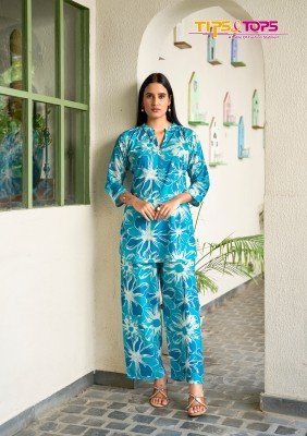 Tips And Tops Fashion Beats Vol 12 Heavy Reyon Print Co-ord Set  Wholesale Collection co ord set catalogs