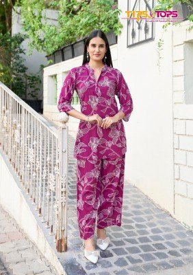 Tips And Tops Fashion Beats Vol 12 Heavy Reyon Print Co-ord Set  Wholesale Collection co ord set catalogs