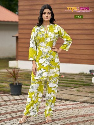 Tips And Tops Fashion Beats Vol 13 Festive Heavy Rayon Printed Co Ord Set Collection Wholesale co ord set catalogs