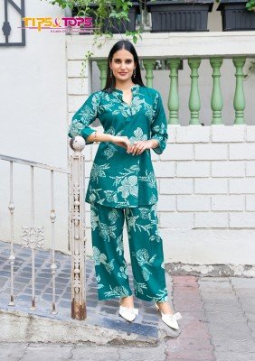 Tips And Tops Fashion Beats Vol 12 Heavy Reyon Print Co-ord Set  Wholesale Collection co ord set catalogs