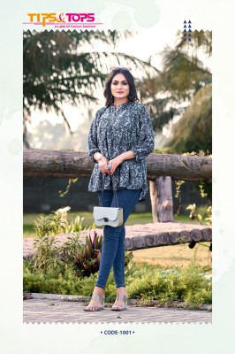 Tips And Tops Glamour Vol 2 Georgette Western Short Top For Girls  western wear catalogs
