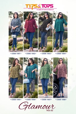 Tips And Tops Glamour Vol 2 Georgette Western Short Top For Girls  western wear catalogs