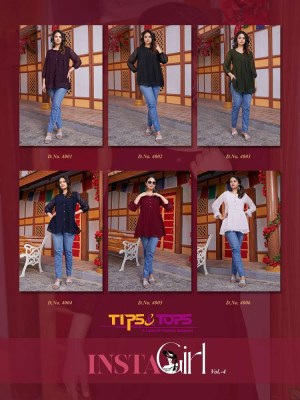 Tips And Tops Instagirl Vol 4 Heavy Georgette Western Short Top Collection Supplier  western wear catalogs