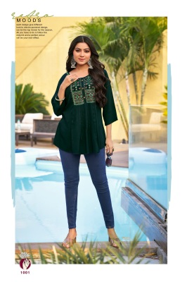 Tips And Tops Sana Vol 4 Embroidery work Fancy Short Tops collection  western wear catalogs