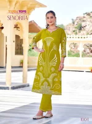 Tips And Tops Senorita Fashionable Heavy German Rayon Co-ord Set Wholesale co ord set catalogs