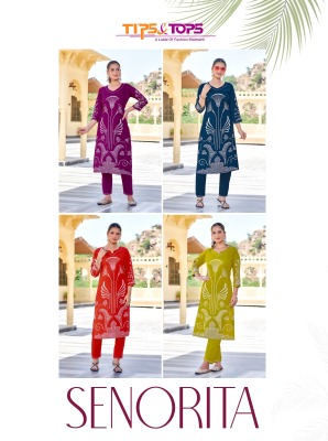 Tips And Tops Senorita Fashionable Heavy German Rayon Co-ord Set Wholesale co ord set catalogs
