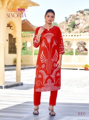 Tips And Tops Senorita Fashionable Heavy German Rayon Co-ord Set Wholesale co ord set catalogs