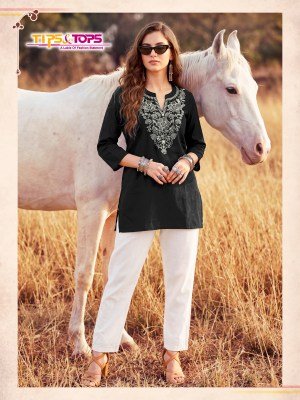 Tips & Tops Cotton Candy Vol 02 Heavy Cotton Embroidered Short Kurti (M–XXL) kurtis catalogs
