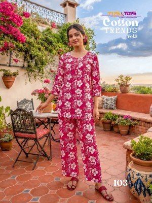 Tips & Tops Cotton Trends Vol 05 Printed Cotton Co-Ord Set (M–3XL) co ord set catalogs