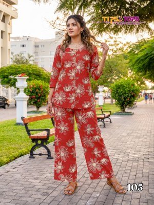 Tips & Tops Fashion Beats Vol 17 Heavy Rayon Printed Co-Ord Set Collection co ord set catalogs
