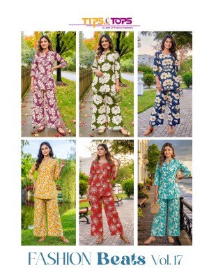 Tips & Tops Fashion Beats Vol 17 Heavy Rayon Printed Co-Ord Set Collection co ord set catalogs