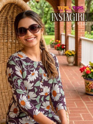Tips & Tops Instagirl Heavy Rayon Printed Co-Ord Set wholesale catalogs
