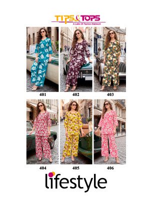 Tips & Tops Lifestyle Vol. 4 Heavy Rayon Printed Co-Ord Set co ord set catalogs