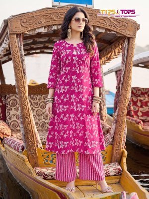 Tips & Tops Mannat A-Line Kurti Palazzo Set kurtis catalogs