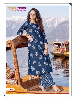 Tips & Tops Mannat A-Line Kurti Palazzo Set kurtis catalogs