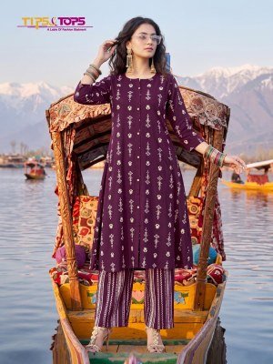 Tips & Tops Mannat A-Line Kurti Palazzo Set kurtis catalogs