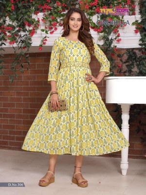 Tips and Tops Cindrella vol 3 Fancy Georgette Gowns stylish wholesale Kurti catalogue  kurtis catalogs