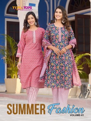 Tips and Tops by Summer Fashion cotton printed readymade suit catalogue at affordable rate Tips and tops