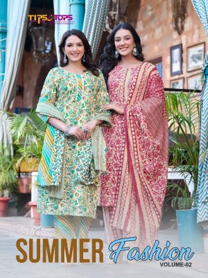 Tips and Tops by Summer fashion cotton printed readymade suit catalogue at affordable rate Tips and tops