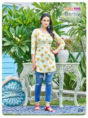 Tips and tops Barbie western short top collection  kurtis catalogs