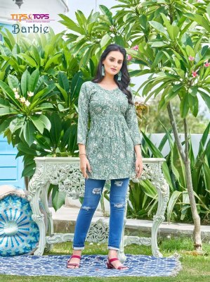 Tips and tops Barbie western short top collection  kurtis catalogs