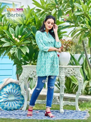 Tips and tops Barbie western short top collection  kurtis catalogs