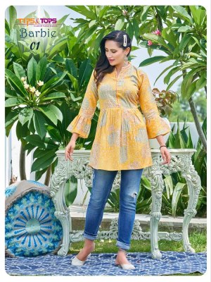 Tips and tops Barbie western short top collection  kurtis catalogs