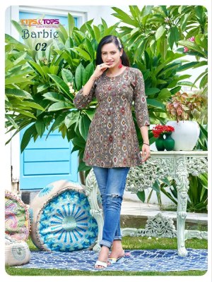 Tips and tops Barbie western short top collection  kurtis catalogs