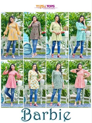 Tips and tops Barbie western short top collection  kurtis catalogs