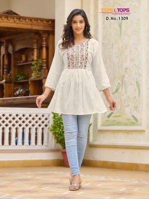Tips and tops Bublly vol 13 Heavy reyon embroidered fancy western wear top catalogue at low rate western wear catalogs